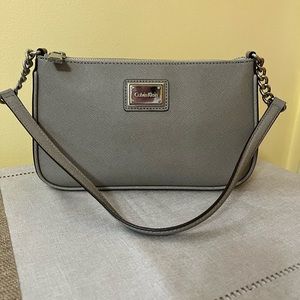 Calvin Klein petite, light gray, short shoulder bag. Good condition.